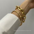 Bijoux multi-couches rétro pour femmes, bracelet créatif de chaîne de bambou entièrement-match